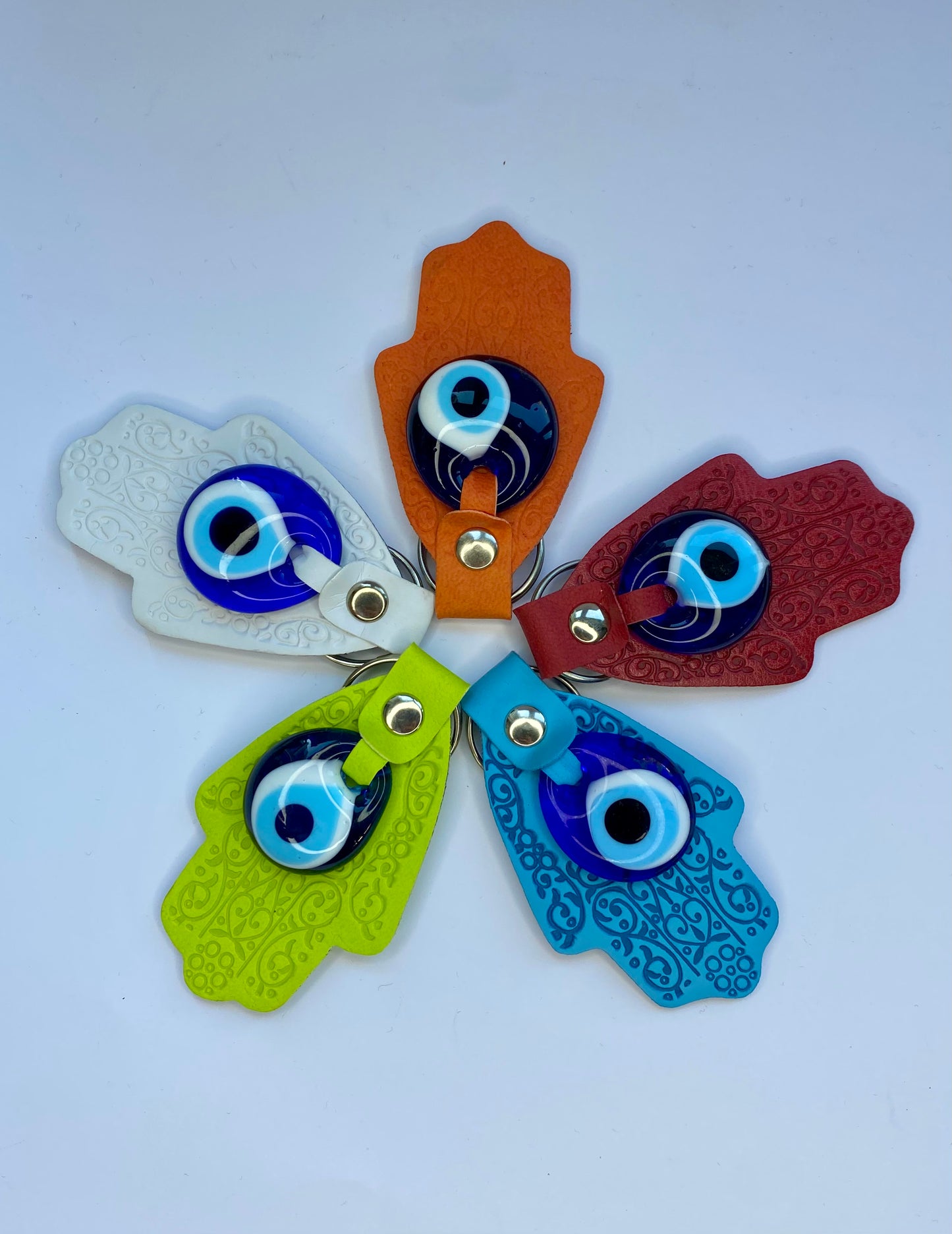 Hamsa Hand Evil Eye Keychain, Home, Car