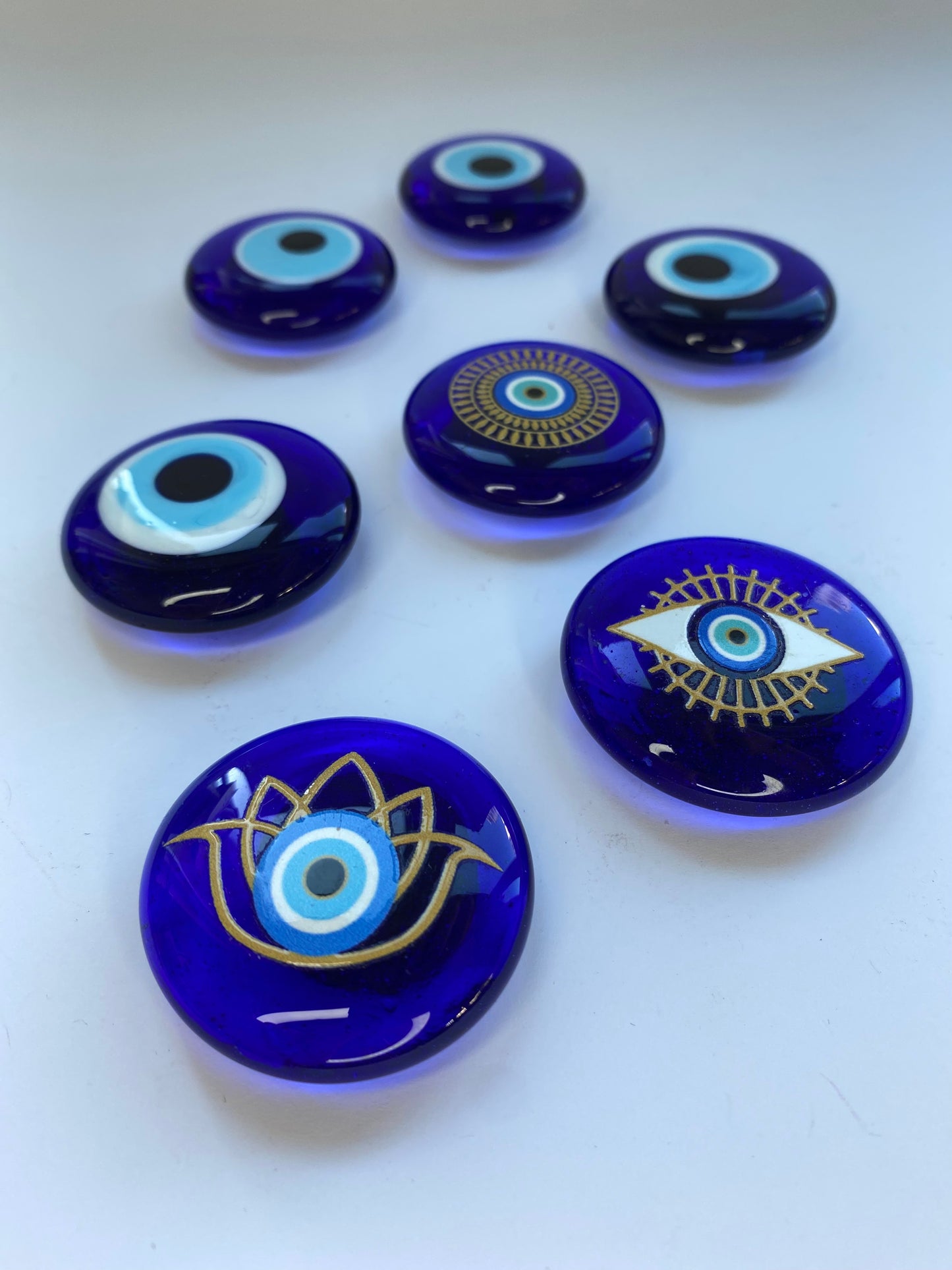 Evil Eye Magnet, Glass Beads, 1,5 inch, Wedding Favor, Home Decor, Baby Shower