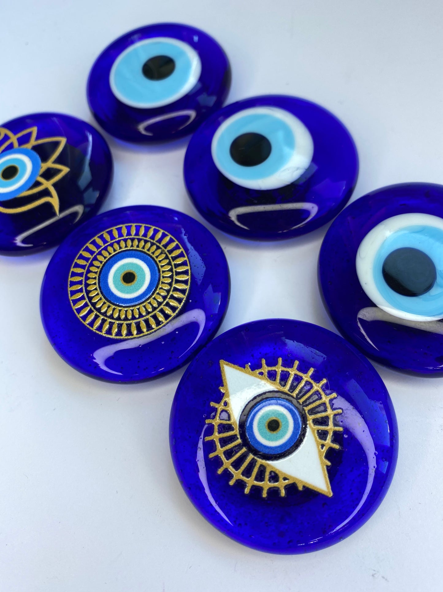 Evil Eye Magnet, Glass Beads, 1,5 inch, Wedding Favor, Home Decor, Baby Shower