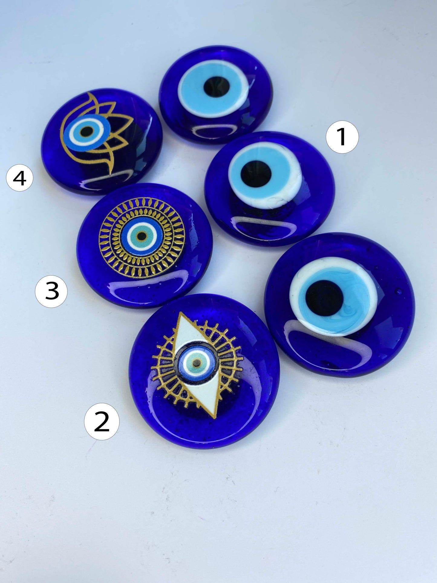 Evil Eye Magnet, Glass Beads, 1,5 inch, Wedding Favor, Home Decor, Baby Shower