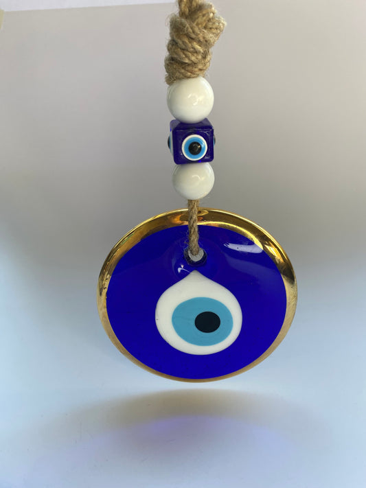 Evil Eye Wall Decor Pure, Glass Beads, 4,3 inch, Home Decore